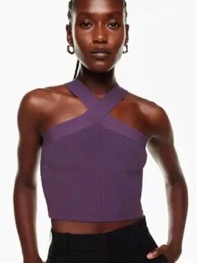 Babaton SCULPT KNIT CRISS CROSS CROPPED TANK